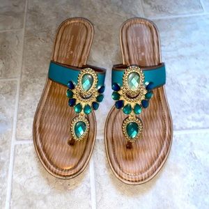 Peacock Jewel Sandals